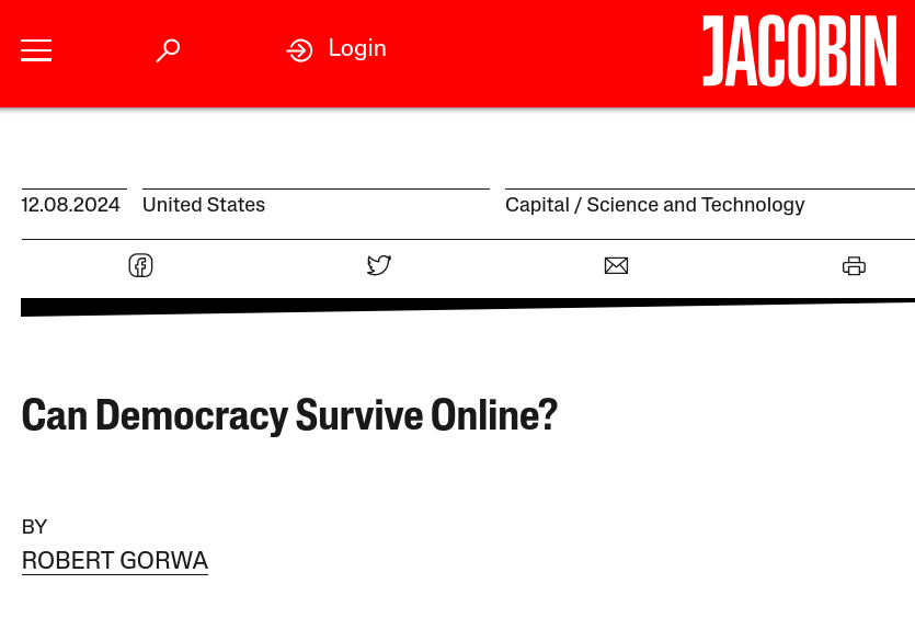 Governable Spaces in Jacobin