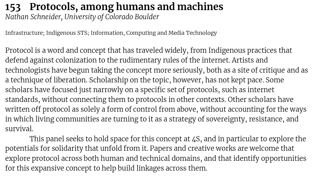 I’m organizing a panel at 4S!